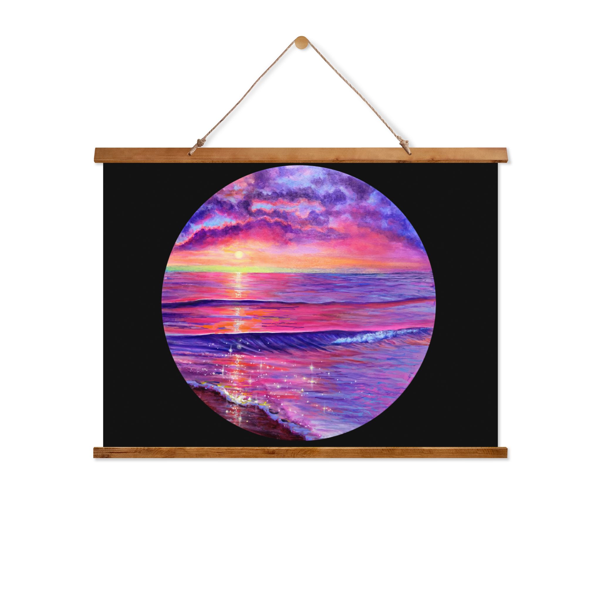 Sunset Seascape Wall Tapestry - Image 2